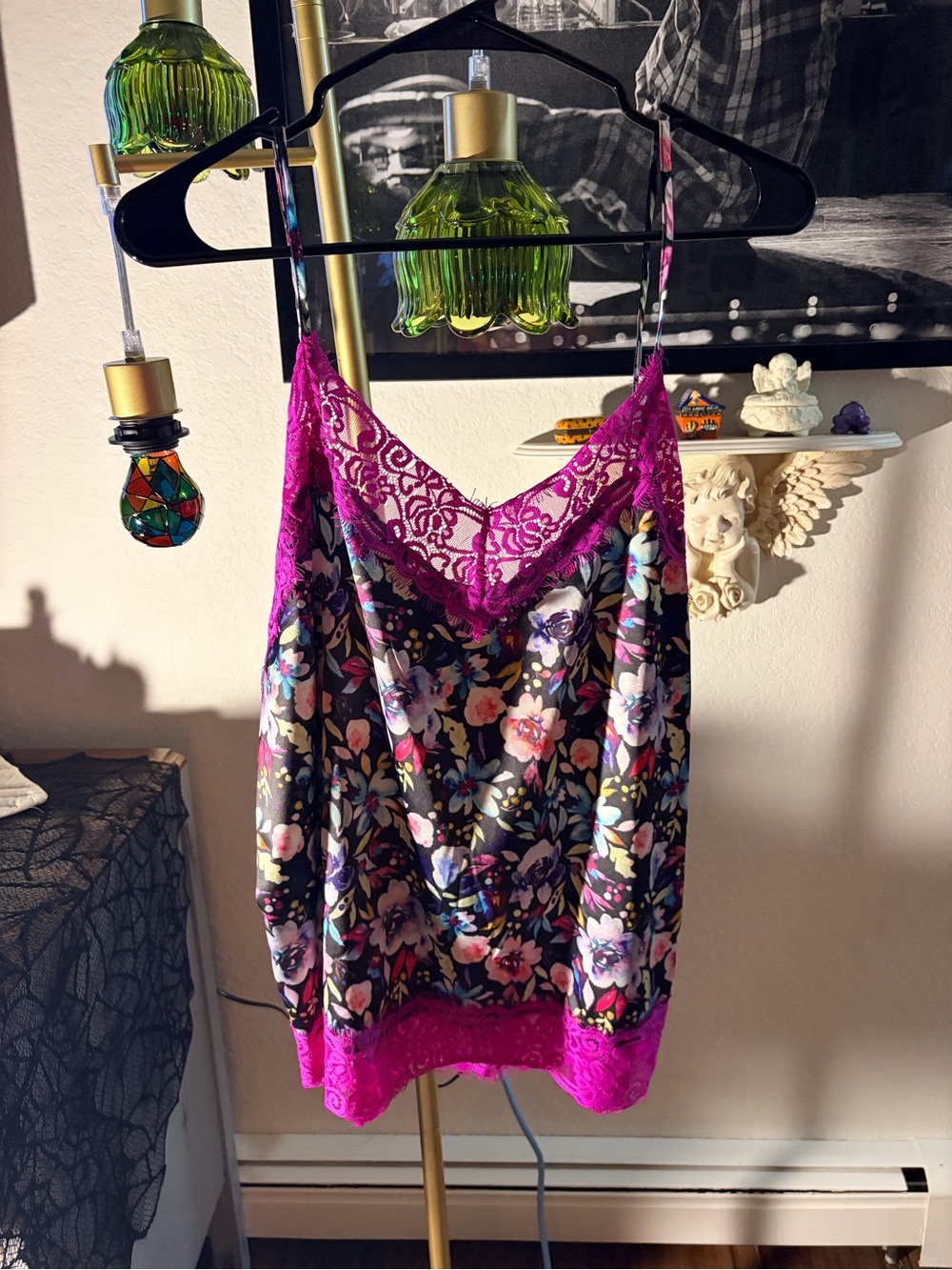 Venus Fairycore Purple Lace Trimmed Top size medium